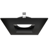 Astrofit 4 inch black square recessed trim for interchangeable retrofit modules