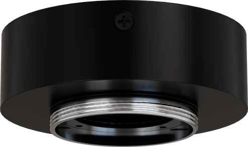 Jupiter 3" surface mount canopy in black, sleek round ceiling base