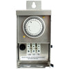 Dual-tap 12V/15V landscape transformer with timer and photocell