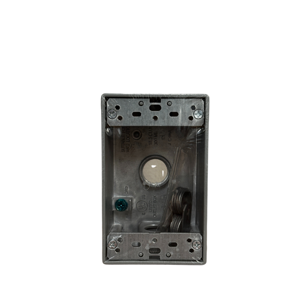1 Gang Aluminum Weather Proof Box - (5) Hole 1/2