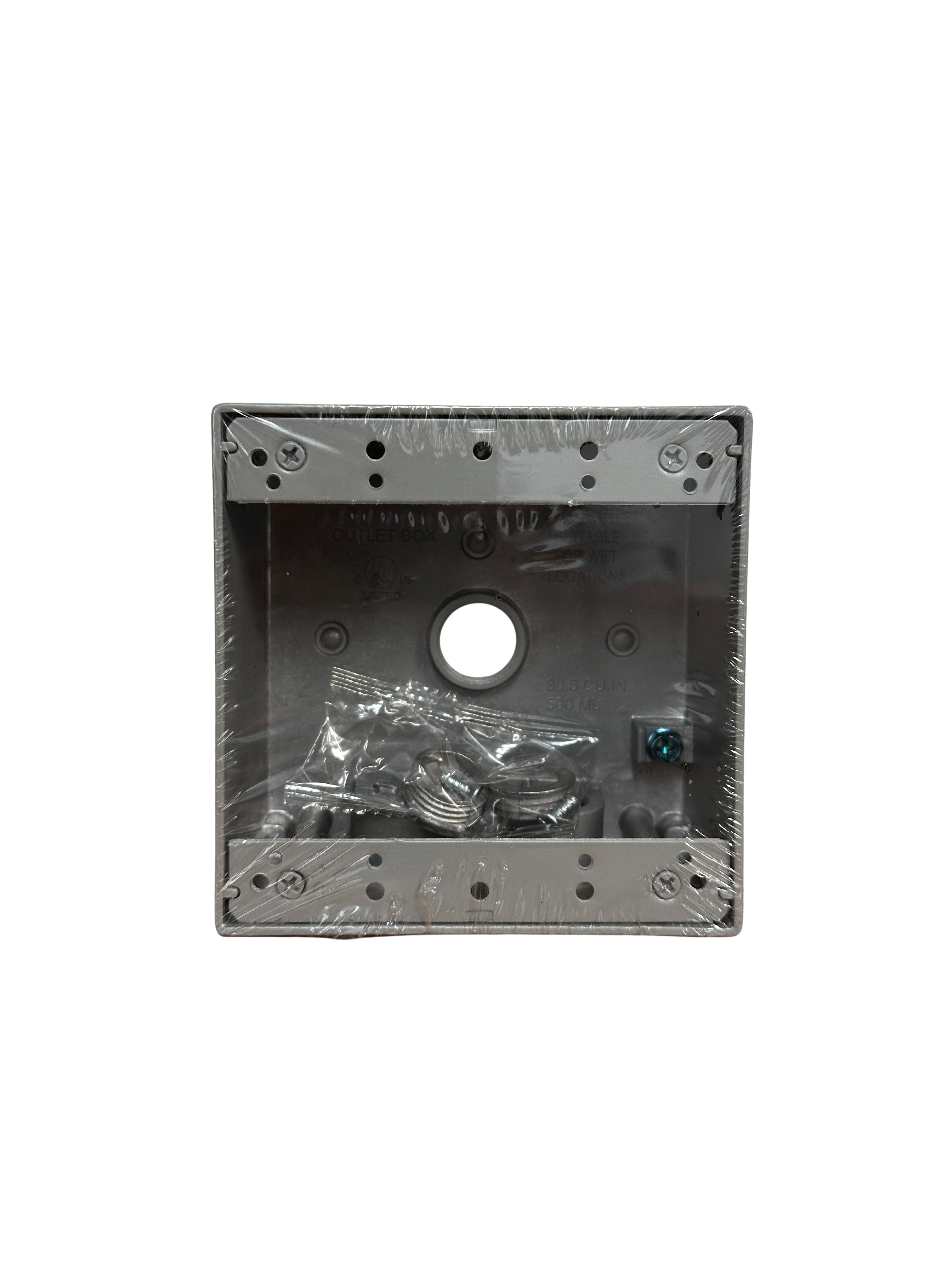 2 Gang Aluminum Weather Proof Box - (4) Hole 1/2