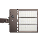 Multi-wattage-and-selectable-CCT-commercial-exterior-pole-mounted-light-fixture