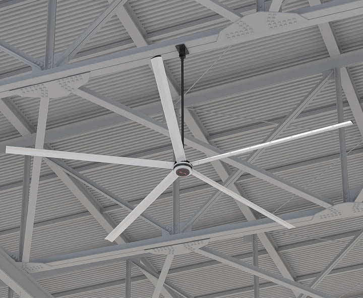 20ft industrial high volume low speed ceiling fan for factories and warehouses
