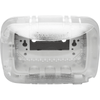 1-Gang extra heavy duty bubble cover for outdoor electrical outlet, weatherproof design with horizontal and vertical mounting options, impact-resistant clear polycarbonate