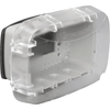 1-Gang extra heavy duty bubble cover for outdoor electrical outlet, weatherproof design with horizontal and vertical mounting options, impact-resistant clear polycarbonate