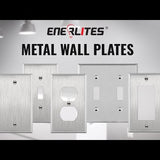 Enerlites 7711M mid-size toggle switch wall plate made of 430 stainless steel durable corrosion resistant design
