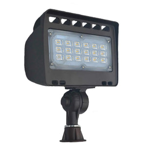 30W LED wall wash light with bronze powder-coated aluminum housing and wide beam angle