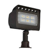 12W LED wall wash light with bronze powder-coated aluminum housing and wide beam angle