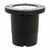 3-7/8 inch LED well light, 5W, 12V AC/DC, 3000K warm white, 400 lumens, MR16 LED lamp included, cast aluminum housing with black finish, tempered glass lens, 36° beam angle, IP67 waterproof, suitable for wet locations