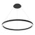 SRC Round Linear LED Chandelier with Up/Down Lighting – Multi-Watt, Multi-CCT, Sandy Black or White Finish