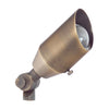 5W LED directional landscape light with antique bronze brass finish and adjustable hood