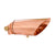 Copper LED landscape light installed in garden with adjustable housing illuminating tree or facade