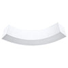 Quarter Circle 10W–25W LED Pendant Light with Multi-CCT Switch and Matte White Finish – Surface or Suspended Mount