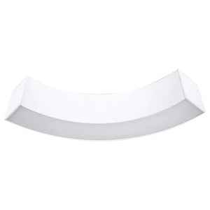 Quarter Circle 10W–25W LED Pendant Light with Multi-CCT Switch and Matte White Finish – Surface or Suspended Mount