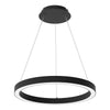 SRC Round Linear LED Chandelier with Up/Down Lighting – Multi-Watt, Multi-CCT, Sandy Black or White Finish