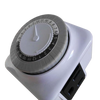 Mechanical 24-hour plug-in timer for outdoor lighting