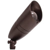 8W LED garden bullet light, 18-inch height, with black or oil-rubbed bronze aluminum housing, flat glass lens, and ground spike, IP67 rated for wet locations, selectable CCT 3000K/4000K/5000K – Landscape Series