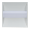 Topaz 2x2 LED Troffer Power & CCT Selectable 20W/30W/40W, 3000K/3500K/4000K, white steel housing with volumetric center basket and polycarbonate lens.
