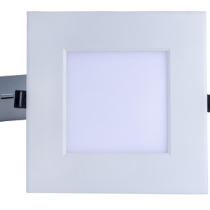 Topaz 6" 11W Slim Fit Square LED Recessed Downlight with 5CCT selectable switch, white aluminum trim, frosted acrylic lens, pack of 6. - Available at Electrical Marketplace