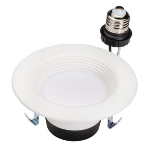 4" Round 7 watts LED Baffle Trim, 550 Lumens, CCT Selectable LED Downlight