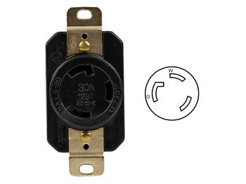 ENERLITES 66440 industrial grade 30A NEMA L5-30R locking receptacle