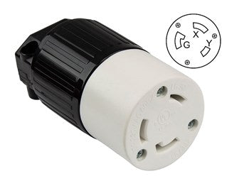 ENERLITES 66462 industrial grade 30 amp L6-30C locking cord connector for secure twist-lock power connections