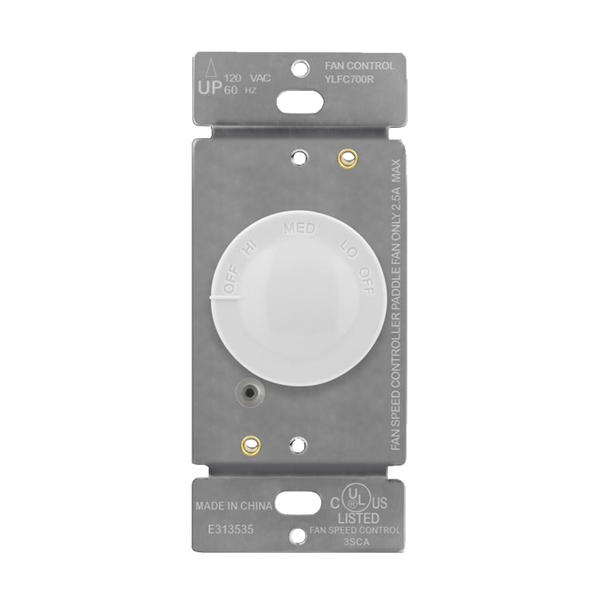3-Speed Rotary Speed Fan Controller, Single Pole