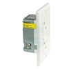 20 Amp tamper and weather resistant GFCI outlet with self-test feature, UL943 certified, white receptacle