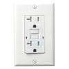 20 Amp tamper-resistant GFCI self-test electrical outlet, UL943 certified receptacle in white