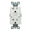 20 Amp tamper-resistant GFCI self-test electrical outlet, UL943 certified receptacle in white