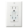 15 Amp tamper-resistant GFCI self-test electrical outlet, UL943 certified receptacle in white