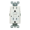 15 Amp tamper-resistant GFCI self-test electrical outlet, UL943 certified receptacle in white