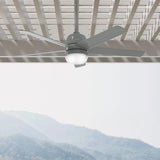 52 Inch Anorak Outdoor Ceiling Fan With LED Light | 5 Grey Blades | 3 Speed | Hunter 50290