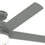 Outdoor ceiling fan with wall control and dimmable LED light