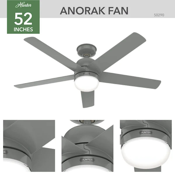 Wet rated outdoor fan with quartz grey blades