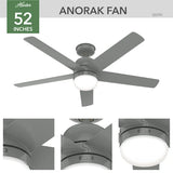 Wet rated outdoor fan with quartz grey blades