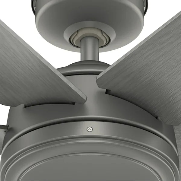 52 Inch Jetty Outdoor Ceiling Fan | 6 Matte Blades | 3 Speeds | Hunter 51731, 51202/03