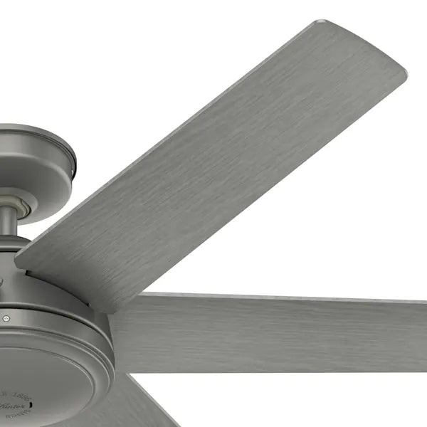 52 Inch Jetty Outdoor Ceiling Fan | 6 Matte Blades | 3 Speeds | Hunter 51731, 51202/03