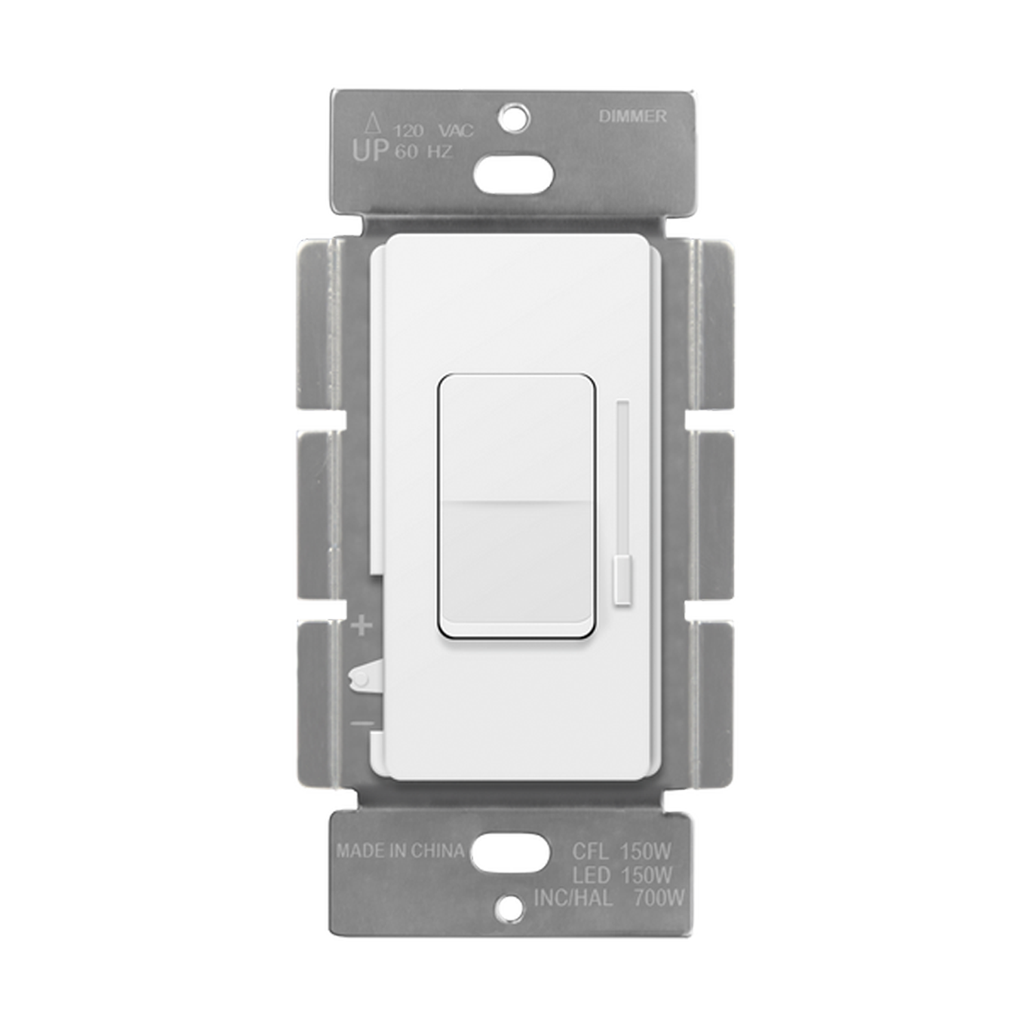 Enerlites 51300 mini paddle LED dimmer switch, single-pole/three-way, supports LED, CFL, incandescent, halogen, ETL listed