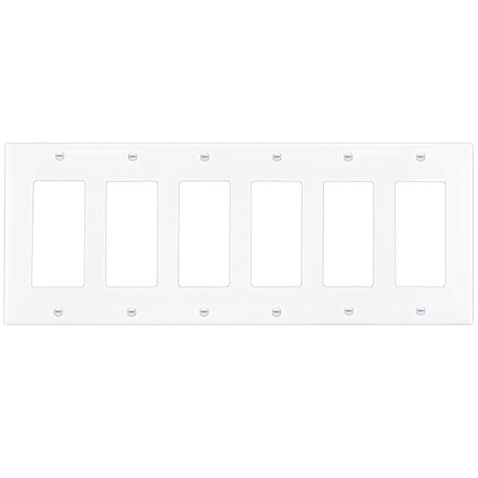 6-Gang Decorator Wall Plate | Mid-Size