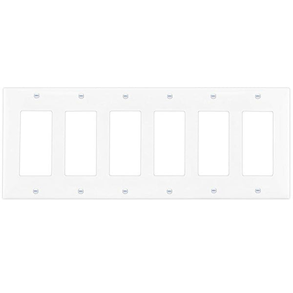 6-Gang Decorator Wall Plate | Mid-Size | Residential Grade