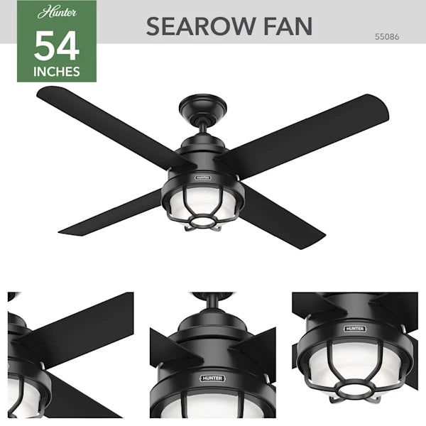 Searow 54 inch outdoor ceiling fan with LED light