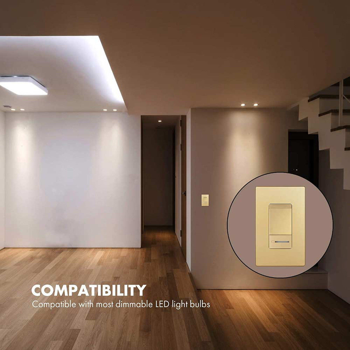 150W Single-Pole 3-Way Decorator Dimmer Switch | 120V | Elite Series | Enerlites 55300