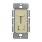 Enerlites 59302 dimmer switch for CFL, LED, incandescent, and halogen bulbs, vertical slider with mini paddle switch, UL listed