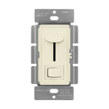 Enerlites 59302 dimmer switch for CFL, LED, incandescent, and halogen bulbs, vertical slider with mini paddle switch, UL listed