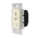 Enerlites 59302 dimmer switch for CFL, LED, incandescent, and halogen bulbs, vertical slider with mini paddle switch, UL listed