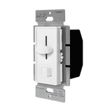Enerlites 59302 dimmer switch for CFL, LED, incandescent, and halogen bulbs, vertical slider with mini paddle switch, UL listed
