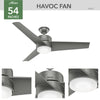 Havoc 54" Outdoor Fan with LED Light