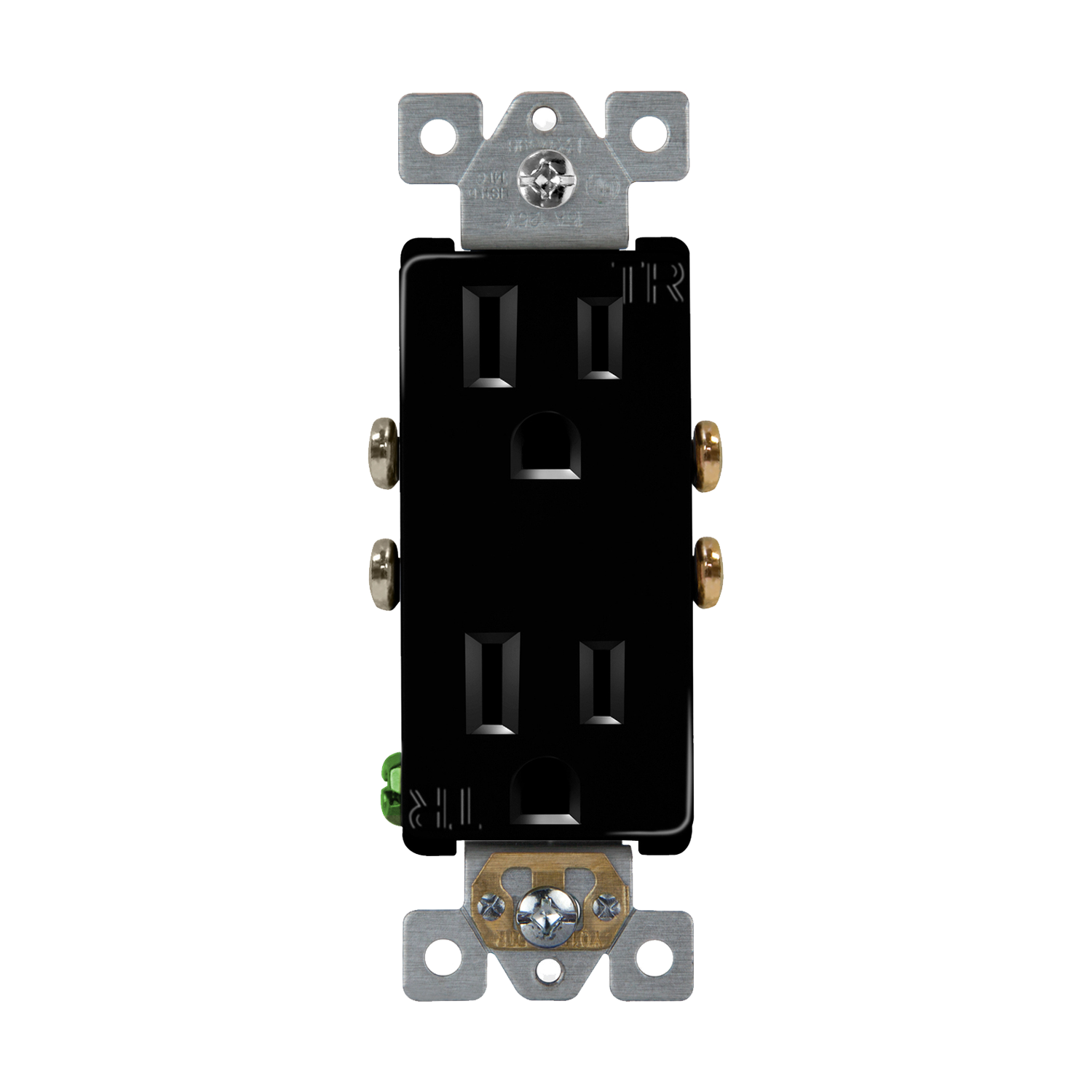 Enerlites 61501-TR 15A decorator self-grounding tamper-resistant duplex receptacle