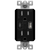 Dual USB Type-C/Type-A Charger 5.8A with 15A Tamper-Resistant Duplex Receptacles